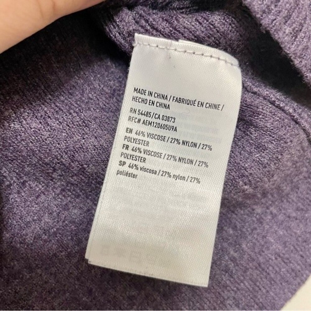 Purple Ribbed Knit Top - Picture 4 of 4